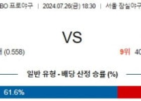 7월26일 1830 LG 한화 KBO 프로야구분석