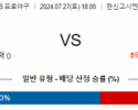 7월27일 1800 한신 주니치 NPB 프로야구분석