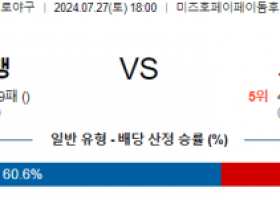 7월27일 1800 소프트뱅크 오릭스 NPB 프로야구분석