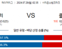 7월29일 0235 MLB 필라델피아 클리블랜드 해외야구분석 스포츠분석