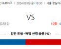 8월 2일 1830 KBO 두산 키움 한일야구분석 스포츠분석