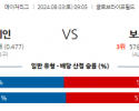 8월3일 0905 MLB 텍사스 보스턴 해외야구분석 스포츠분석