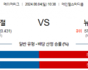 8월4일  1038 MLB LA에인절스 뉴욕메츠 해외야구분석 스포츠분석