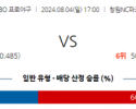 8월 4일 1700 KBO NC KT 한일야구분석 스포츠분석