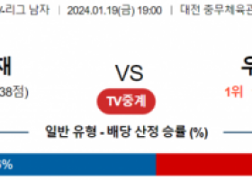 1월 19일 1900 V리그 남자 삼성화재 vs 우리카드 국내배구분석