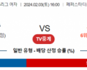 2월 3일 1600 V리그 여자 페퍼저축은행 vs 한국도로공사 국내배구분석