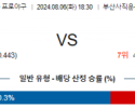 8월6일 18:30 롯데 NC 프로야구분석