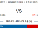 8월 7일 18:30 KBO KIA KT 한일야구분석 스포츠분석