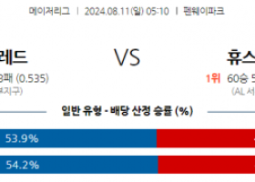 8월11일 05:10 MLB 보스턴 휴스턴 해외야구분석 스포츠분석