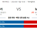 8월11일 10:40 MLB 시애틀 뉴욕메츠 해외야구분석 스포츠분석