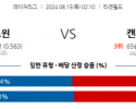 8월15일  02:10 MLB 미네소타 캔자스시티 해외야구분석 스포츠분석