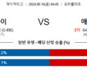 8월16일 04:45 MLB 샌프란시스코 애틀랜타 해외야구분석 스포츠분석