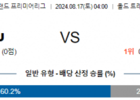 8월17일 EPL 맨유 풀럼 해외축구분석 스포츠분석