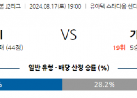 8월17일 J리그2 센다이 가고시마 아시아축구분석 스포츠분석