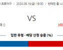 8월 16일 18:00 NPB 주니치 한신 한일야구분석 스포츠분석