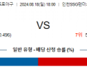 8월 18일 18:00 KBO SSG 한화 한일야구분석 스포츠분석