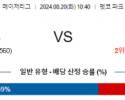 8월20일 10:40 MLB 샌디에고 미네소타 해외야구분석 스포츠분석