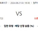 8월 21일  18:30KBO 한화 NC 한일야구분석 스포츠분석