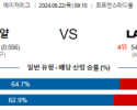 8월22일 09:10 MLB 캔자스시티 LA에인절스 해외야구분석 스포츠분석