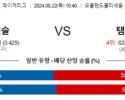 8월22일 10:40 MLB 오클랜드 템파베이 해외야구분석 스포츠분석