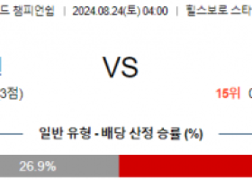 8월24일 잉글랜드챔피언쉽 셰필드웬즈데이 리즈 해외축구분석 스포츠분석