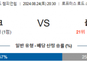 8월24일 잉글랜드챔피언쉽 퀸즈파크 플리머스 해외축구분석 스포츠분석