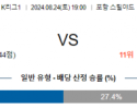 8월24일 K리그 포항 대구 아시아축구분석 스포츠분석