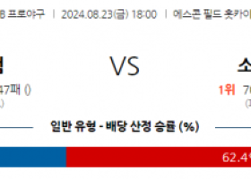 8월 23일 18:00  NPB 니혼햄 소프트뱅크 한일야구분석 스포츠분석