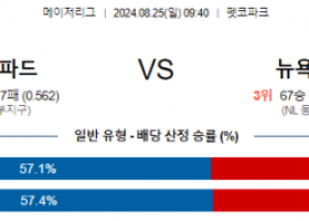 8월25일 09:40 MLB 샌디에고 뉴욕메츠 해외야구분석 스포츠분석