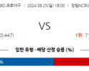 8월 25일 18:00 KBO NC KIA 한일야구분석 스포츠분석