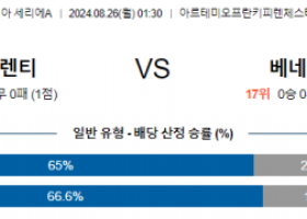 8월26일 세리메A 피오렌티나 베네치아 해외축구분석 스포츠분석