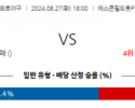 8월 27일 18:00 NPB 니혼햄 라쿠텐 한일야구분석 스포츠분석