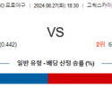 8월 27일 18:30 KBO 키움 삼성 한일야구분석 스포츠분석