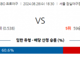 8월 28일  18:30 KBO LG KT 한일야구분석 스포츠분석