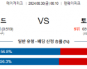 8월30일 08:10 MLB 보스턴 토론토 해외야구분석 스포츠분석