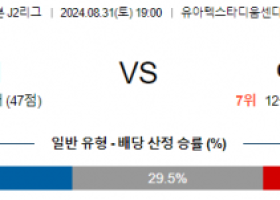 8월31일 J리그2 센다이 이와키 아시아축구분석 스포츠분석