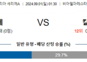 9월1일 세리에A 레체 칼리아리 해외축구분석 스포츠분석