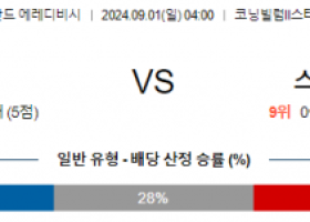 9월1일 에레디비시 빌렘투 스파르타 해외축구분석 스포츠분석