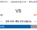 9월1일 에레디비시 폐예노르트 아약스 해외축구분석 스포츠분석