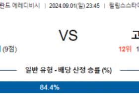 9월1일 에레디비시 아인트호벤 고어헤드이글스 해외축구분석 무료중계 스포츠분석