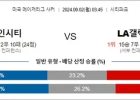 9월 02일 MLS 세인시티 LA갤럭시