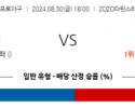 8월 30일 18:00 NPB 지바롯데 소프트뱅크 한일야구분석 스포츠분석