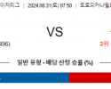 8월31일 07:50 MLB 탬파베이 샌디에고 해외야구분석 스포츠분석