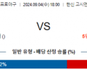 9월 4일 18:00 NPB 한신 주니치 한일야구분석 스포츠분석