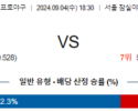 9월 4일 18:30 KBO LG SSG 한일야구분석 스포츠분석