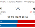 9월5일 08:40 MLB 밀워키 St.루이스 해외야구분석 스포츠분석