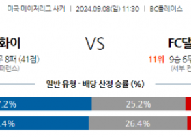 9월8일 메이저리그사커 밴쿠버 화이트캡스 FC FC 댈러스 해외축구분석  스포츠분석