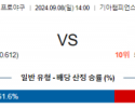 9월 8일 14:00 KBO KIA 키움 한일야구분석 스포츠분석