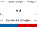 9월 11일  18:00 NPB 히로시마 요미우리 한일야구분석 스포츠분석