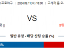 9월 11일 18:00 NPB 오릭스 지바롯데 한일야구분석 스포츠분석